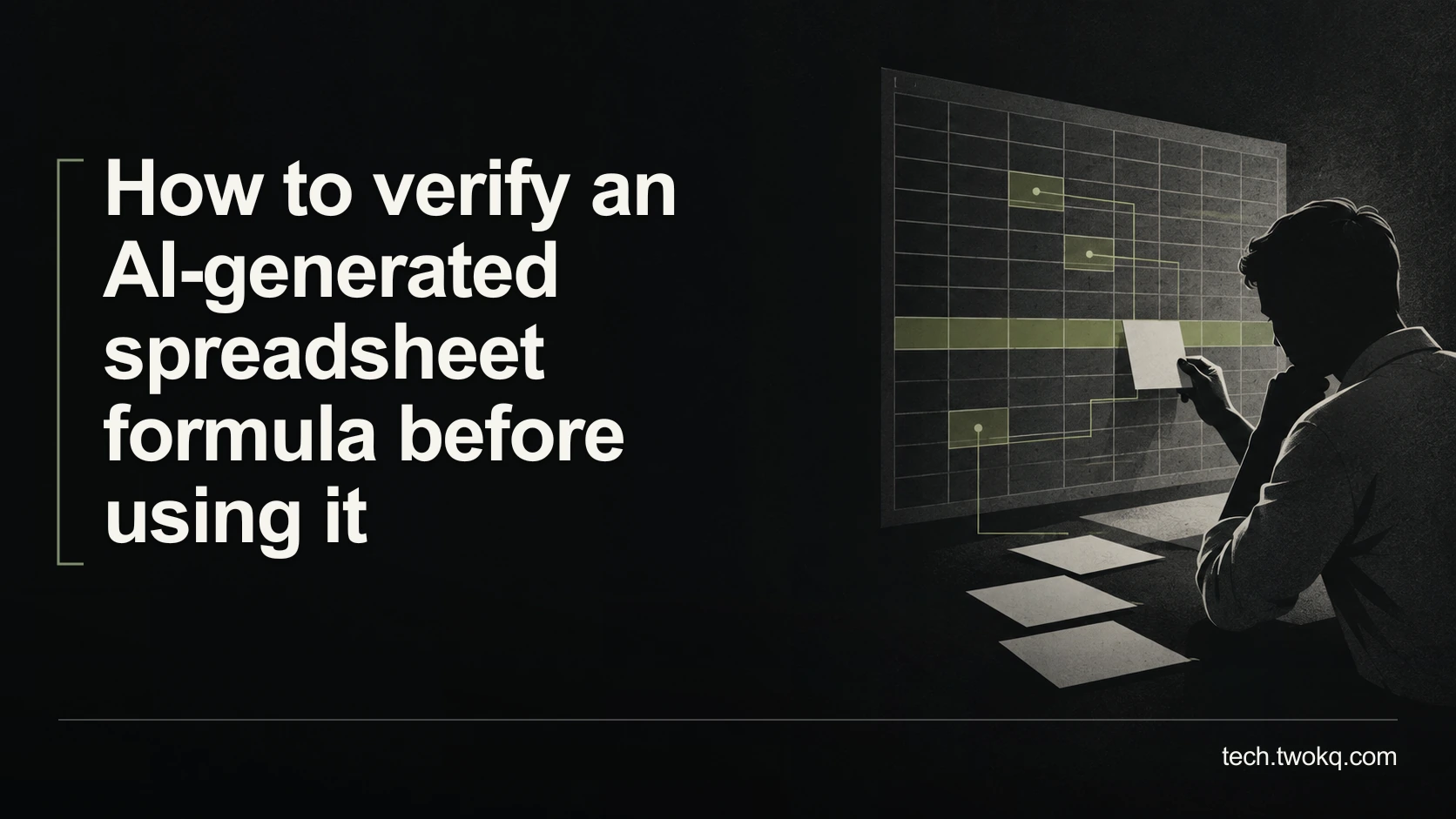 How to verify an AI-generated spreadsheet formula before using it