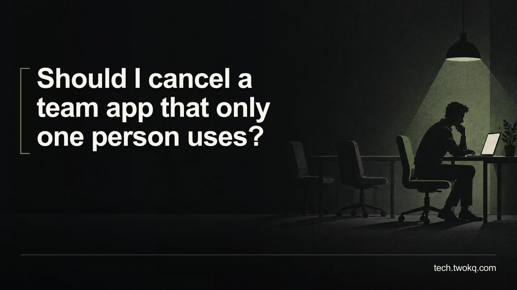 Should I cancel a team app that only one person uses?