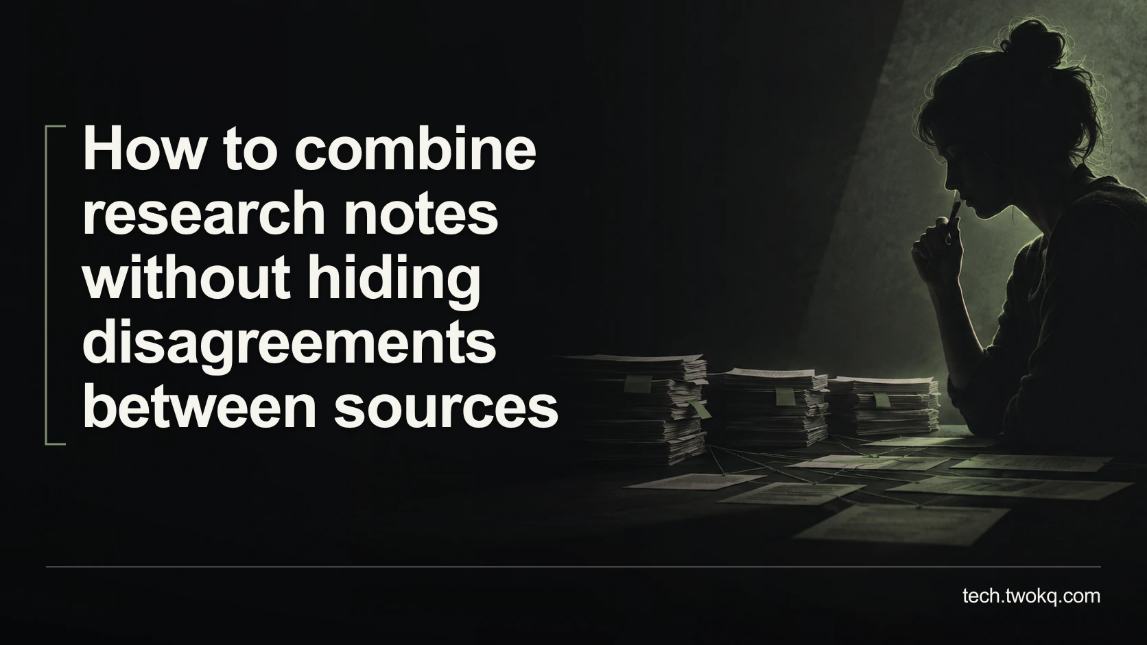 How to combine research notes without hiding disagreements between sources