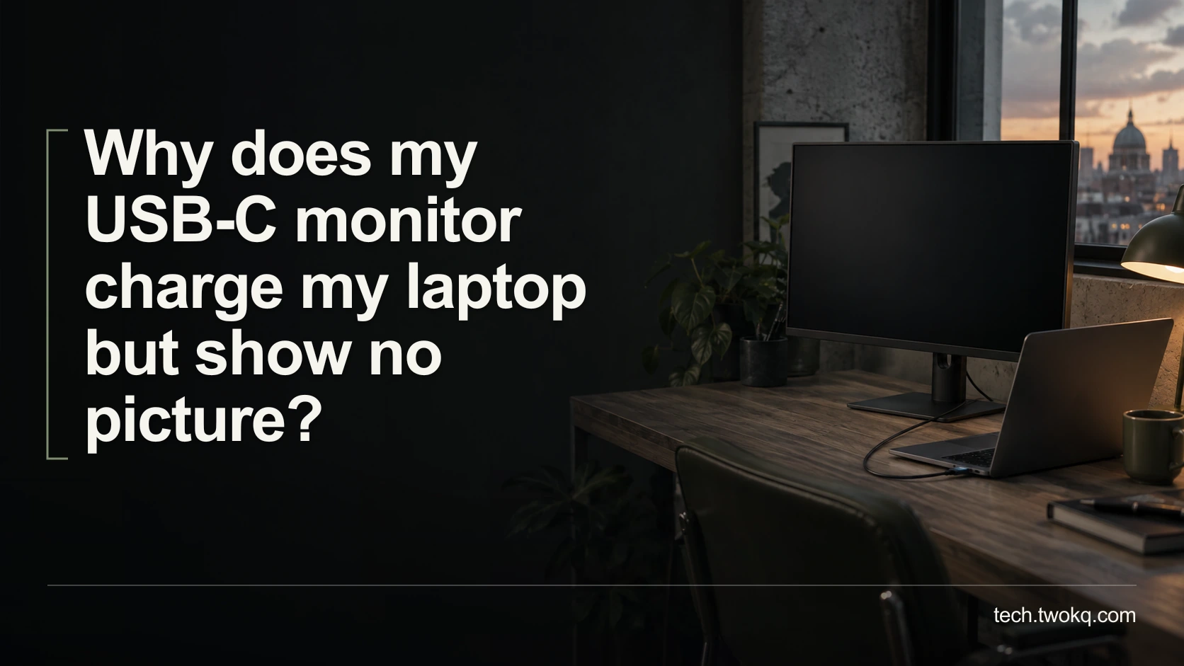 Why does my USB-C monitor charge my laptop but show no picture?