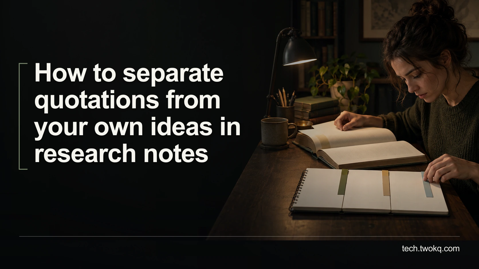 How to separate quotations from your own ideas in research notes
