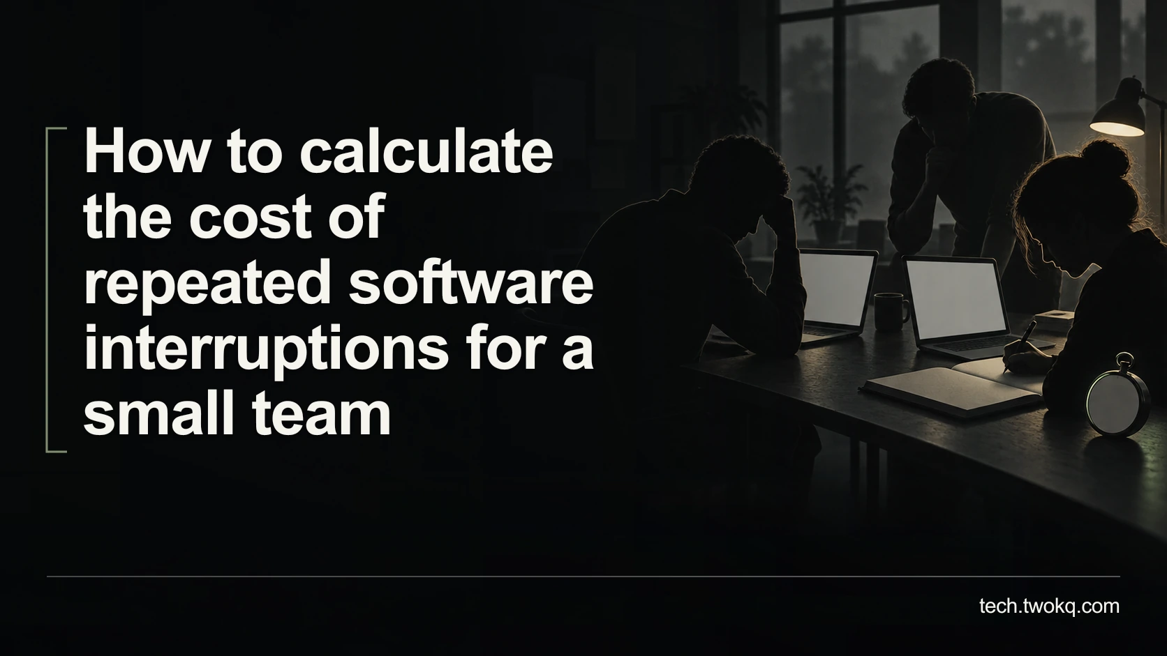 How to calculate the cost of repeated software interruptions for a small team