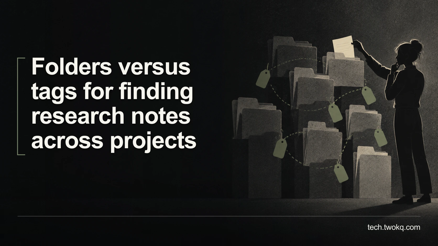 Folders versus tags for finding research notes across projects