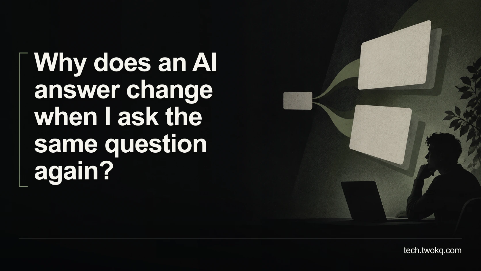 Why does an AI answer change when I ask the same question again?