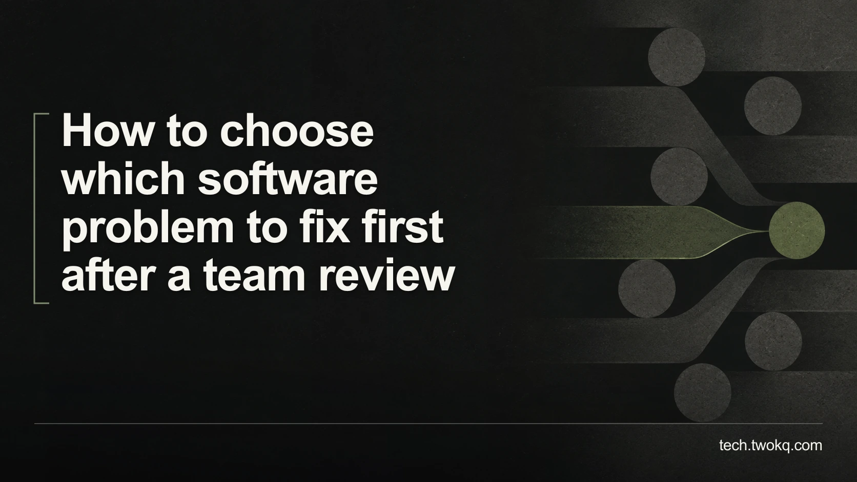 How to choose which software problem to fix first after a team review