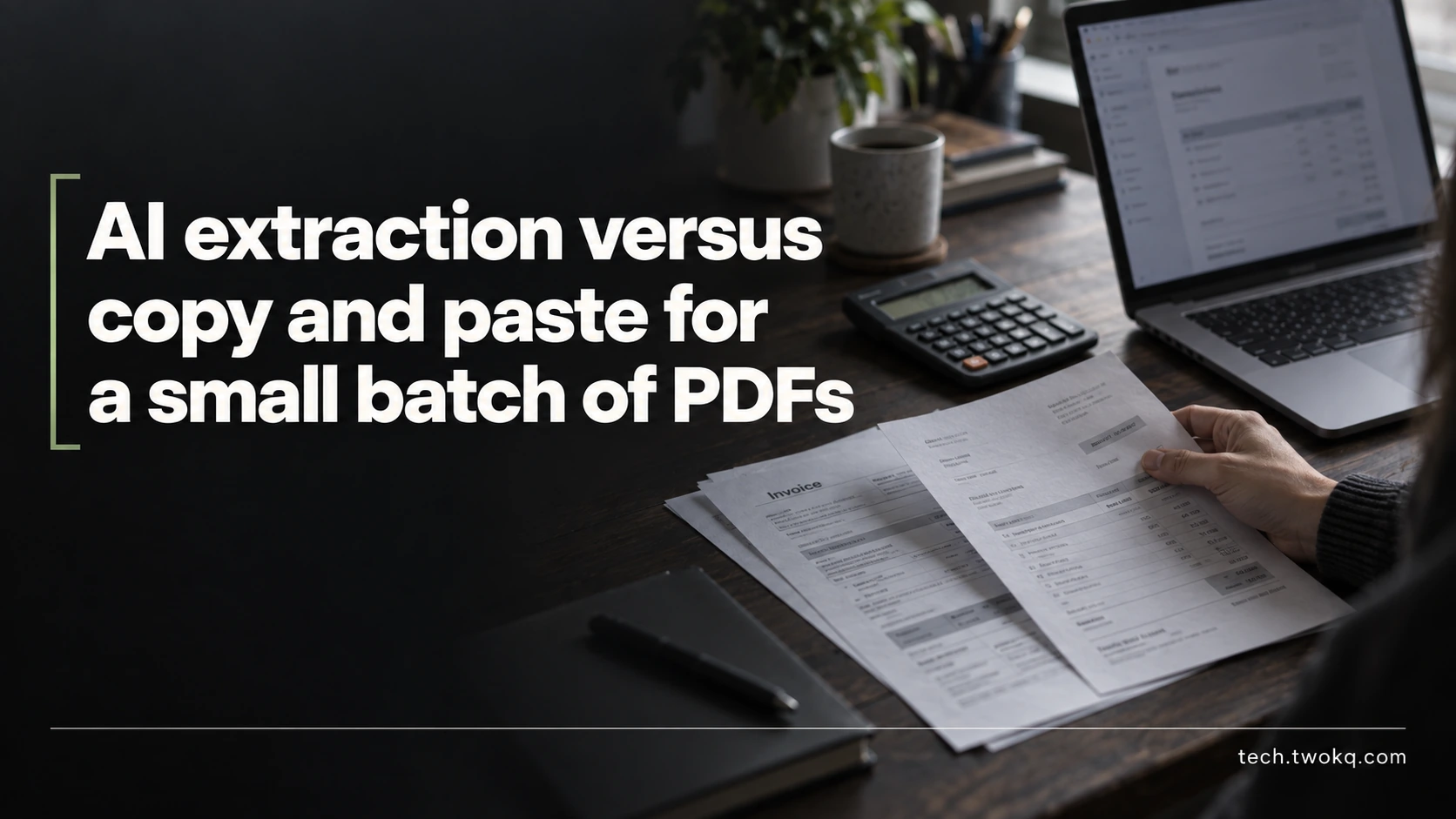 AI extraction versus copy and paste for a small batch of PDFs