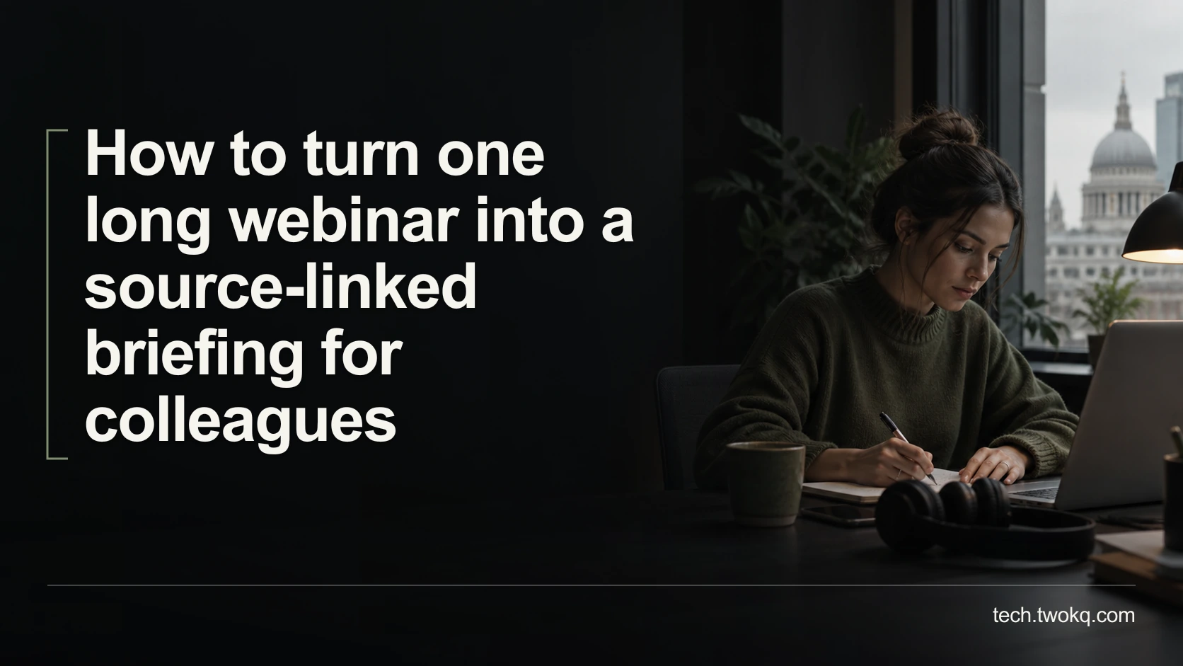 How to turn one long webinar into a source-linked briefing for colleagues