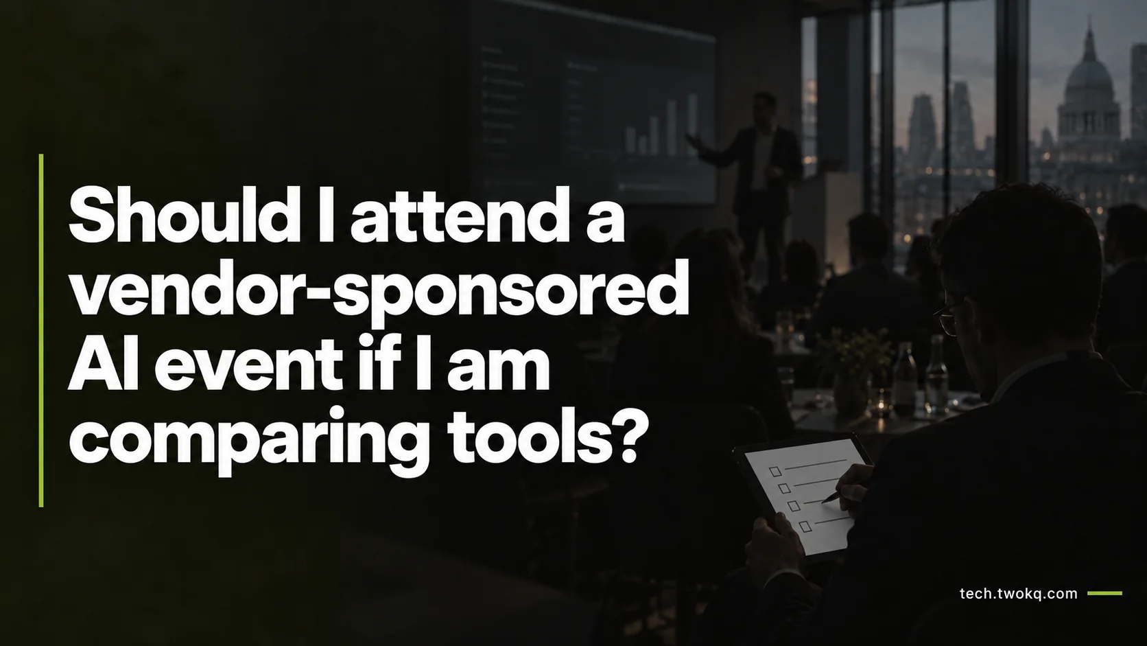 Should I attend a vendor-sponsored AI event if I am comparing tools?