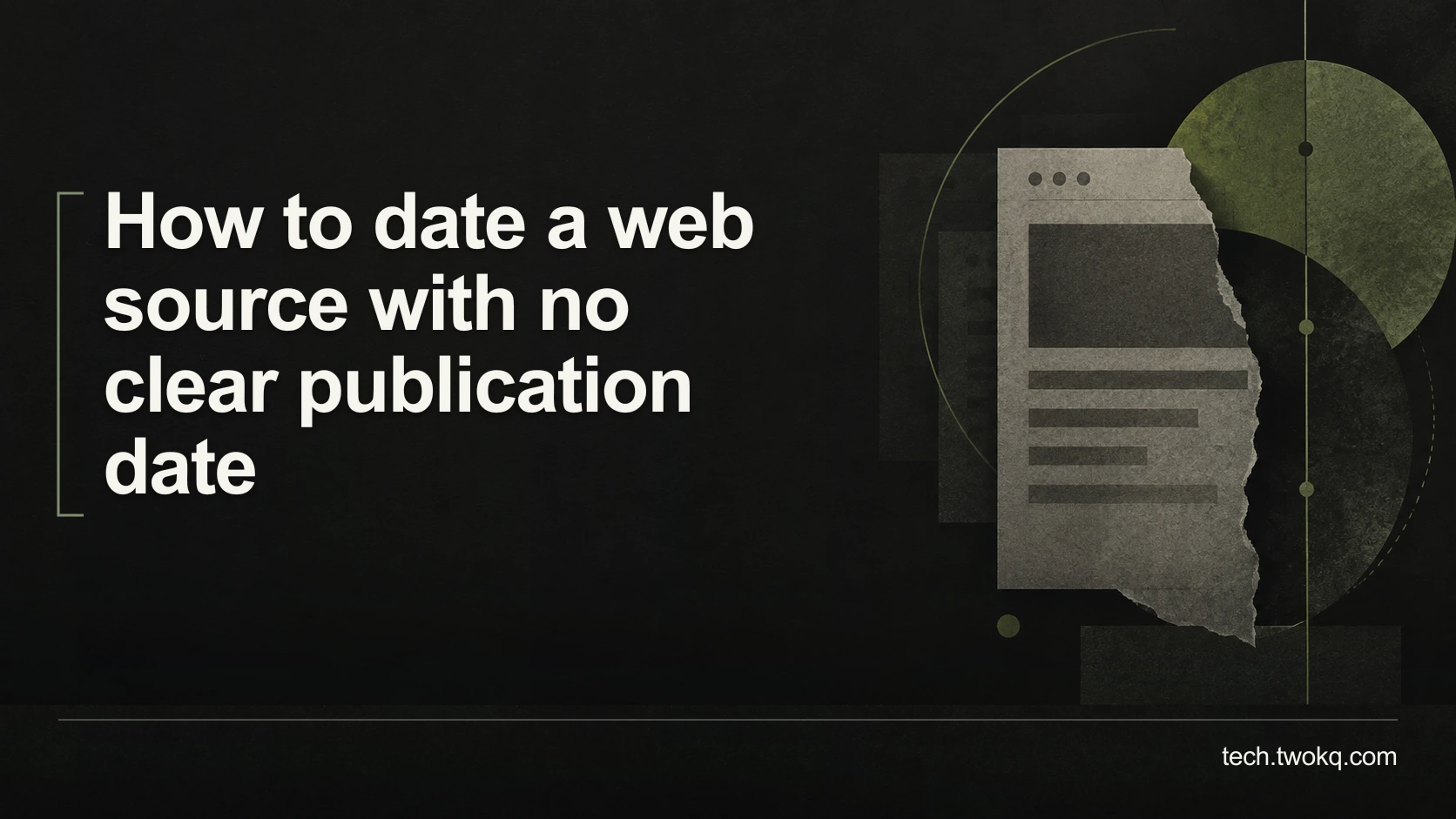 How to date a web source with no clear publication date