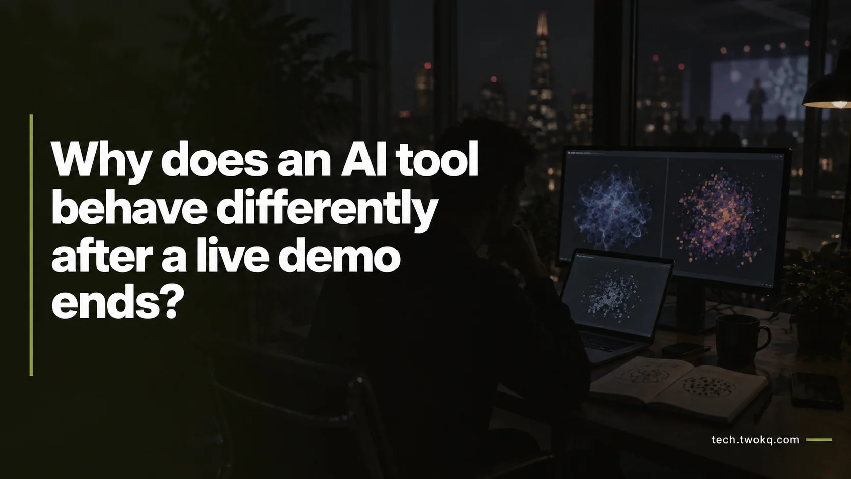 Why does an AI tool behave differently after a live demo ends?