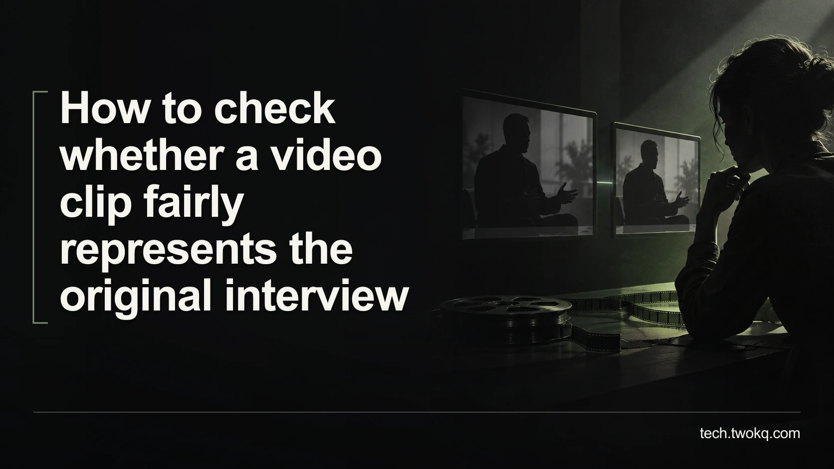 How to check whether a video clip fairly represents the original interview