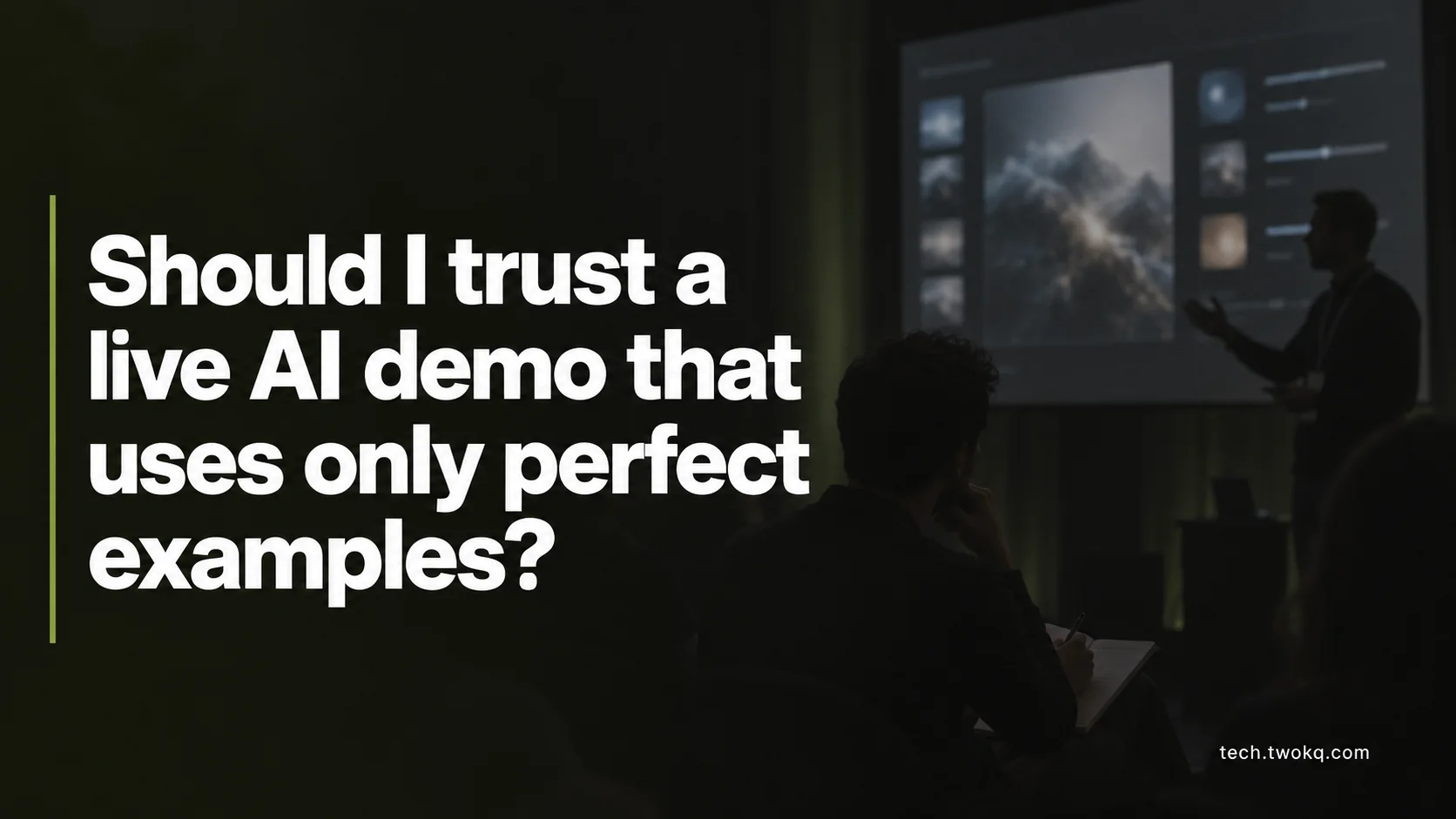 Should I trust a live AI demo that uses only perfect examples?